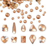 Round & Multi-Shape Glass Rhinestone Champagne Set (1,800pcs)-Jayden-Champagne 1700pcs + 100pcs- Nail Supply American Gel Polish - Phuong Ni